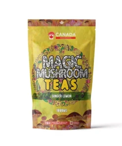 Front view of Canada Edition Ginger Lemon flavor one thousand milligram specialty dry botanical tea blend packaging