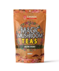 Front view of Canada Edition Oolong Orange flavor one thousand milligram specialty dry botanical tea blend packaging